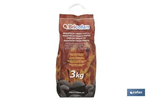 Briquetas Carbón vegetal 3kg