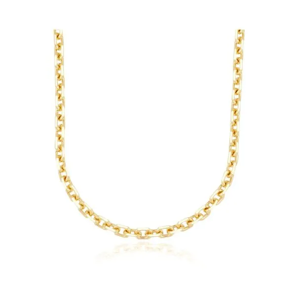 Cadena en plata de ley Eslabones Gold