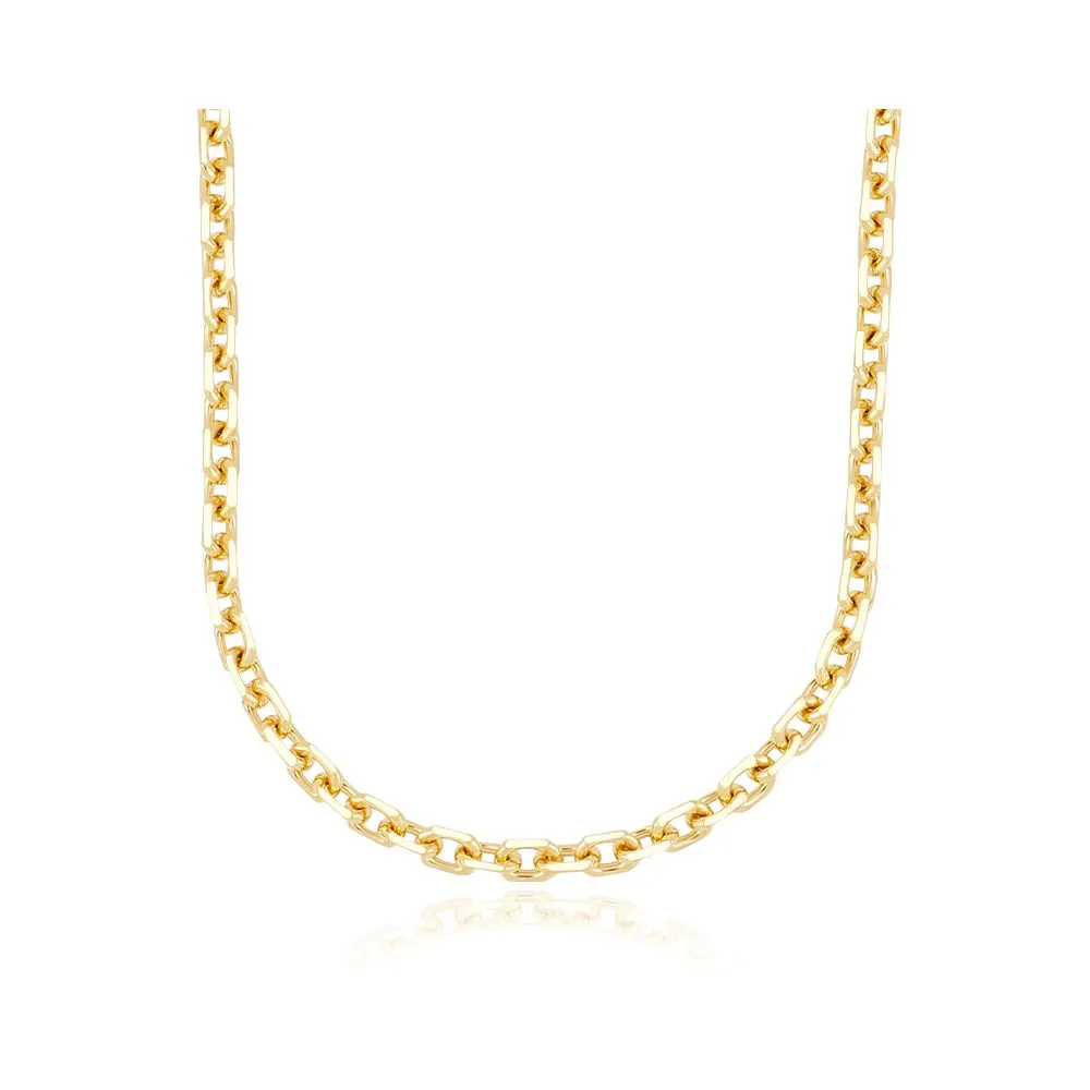 Cadena en plata de ley Eslabones Gold