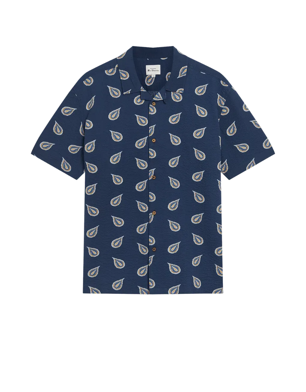 Camisa Ben Sherman Manga Corta Seersucker Paisley Print