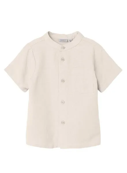 Camisa Name It Faher Lino Beige Para Niño