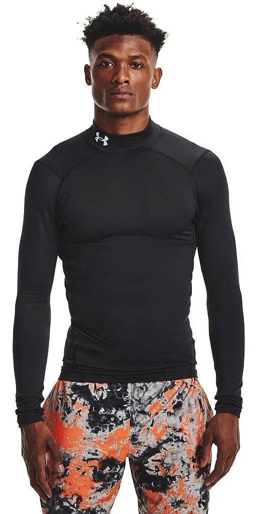 CAMISA UNDER ARMOUR COLDGEAR ARMOUR COMPRESSION MOCK LS  001/BLACK/WHITE  MEN´S