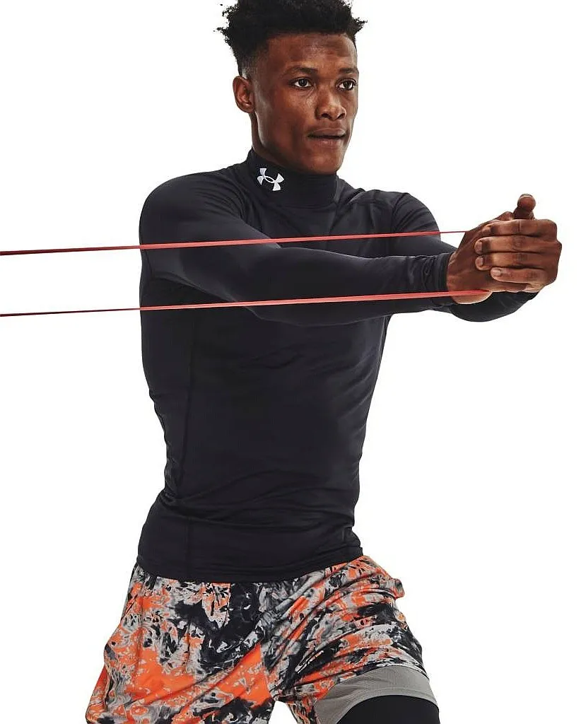 CAMISA UNDER ARMOUR COLDGEAR ARMOUR COMPRESSION MOCK LS  001/BLACK/WHITE  MEN´S