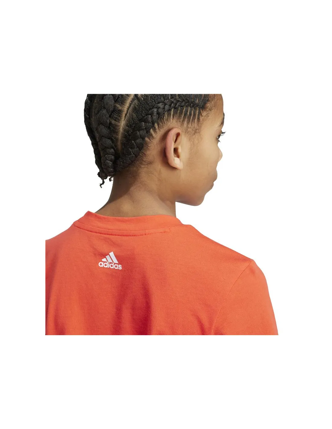 Camiseta adidas Essentials Linear Logo Cotton Infantil Rojo