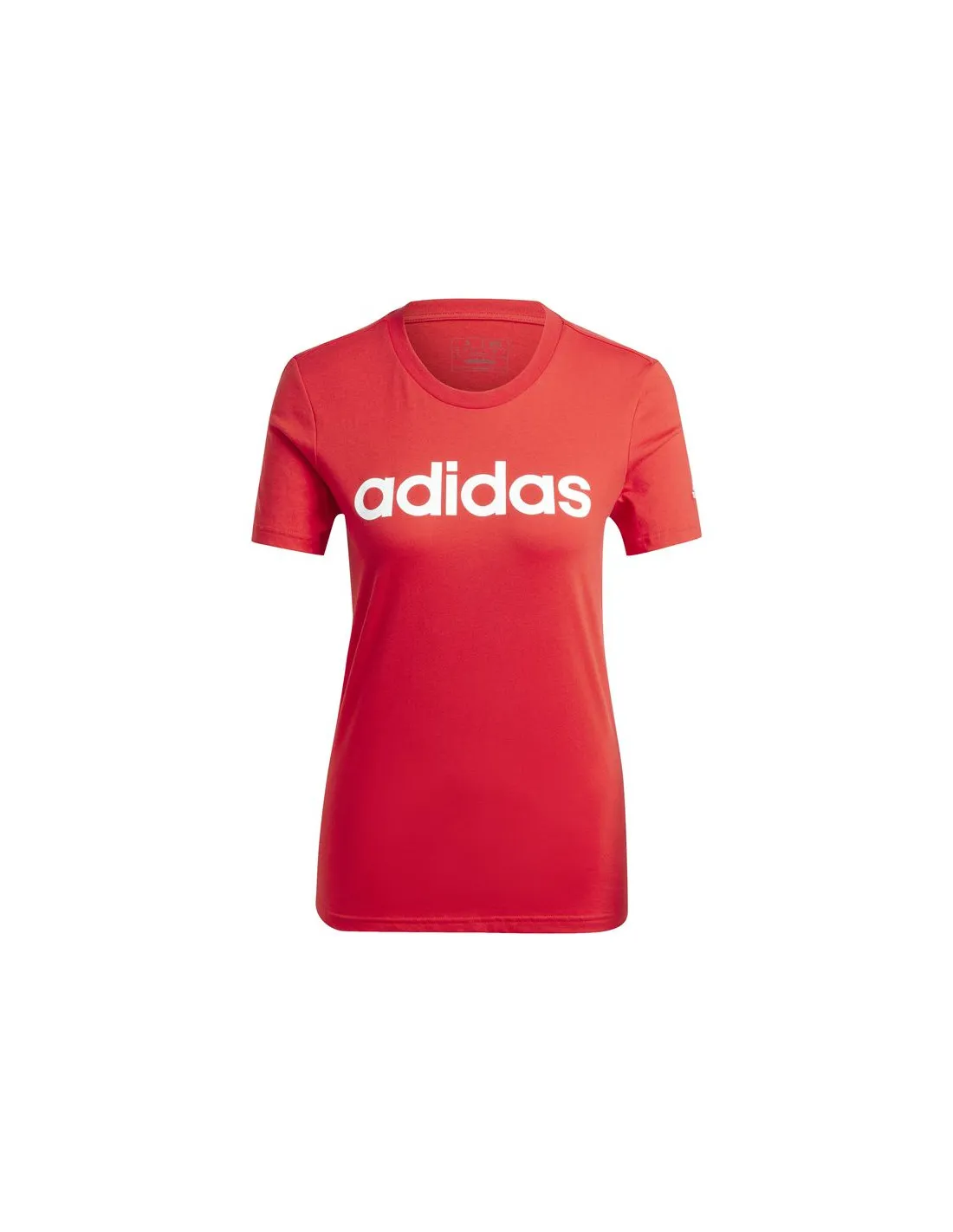 Camiseta adidas Essentials Slim Logo Mujer Rojo