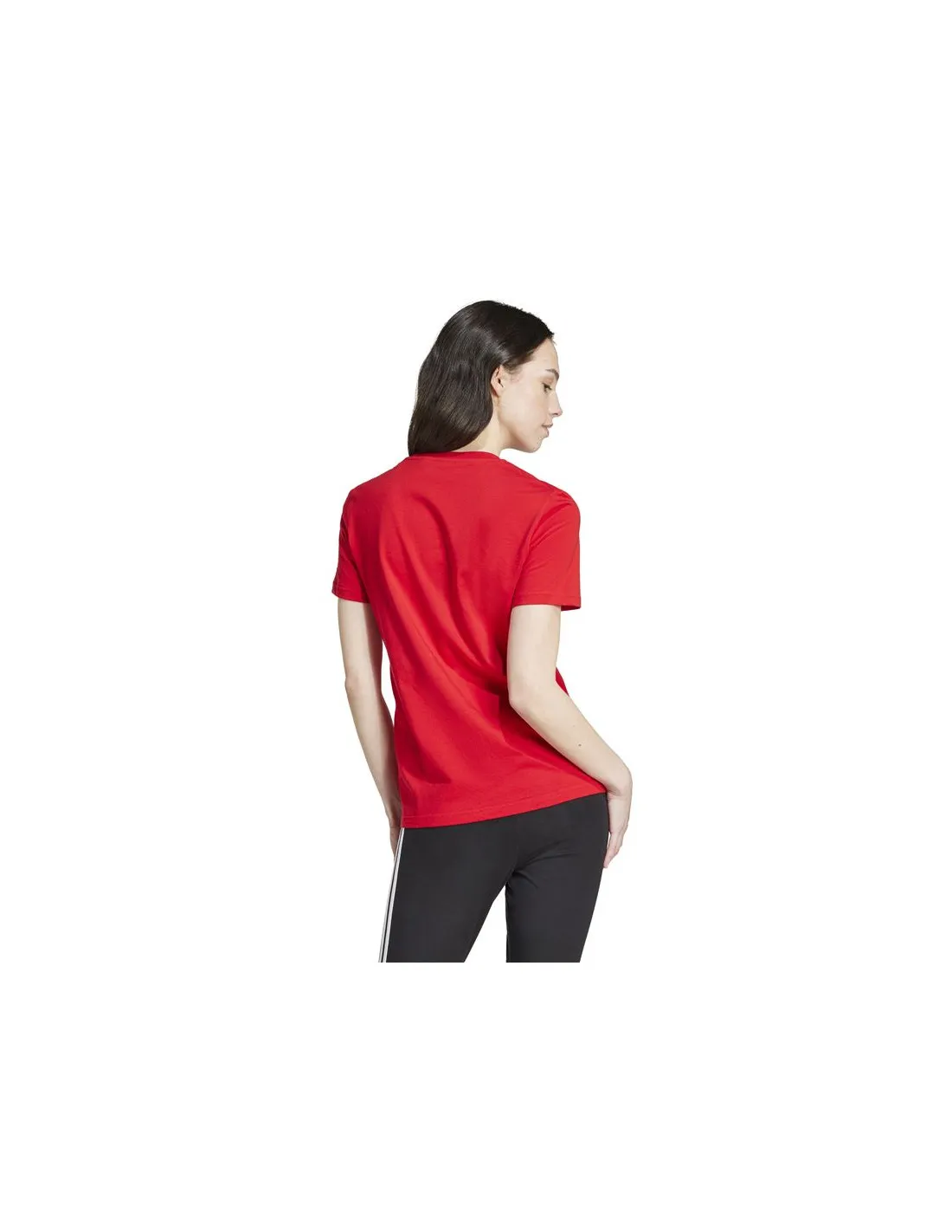 Camiseta adidas Essentials Slim Logo Mujer Rojo