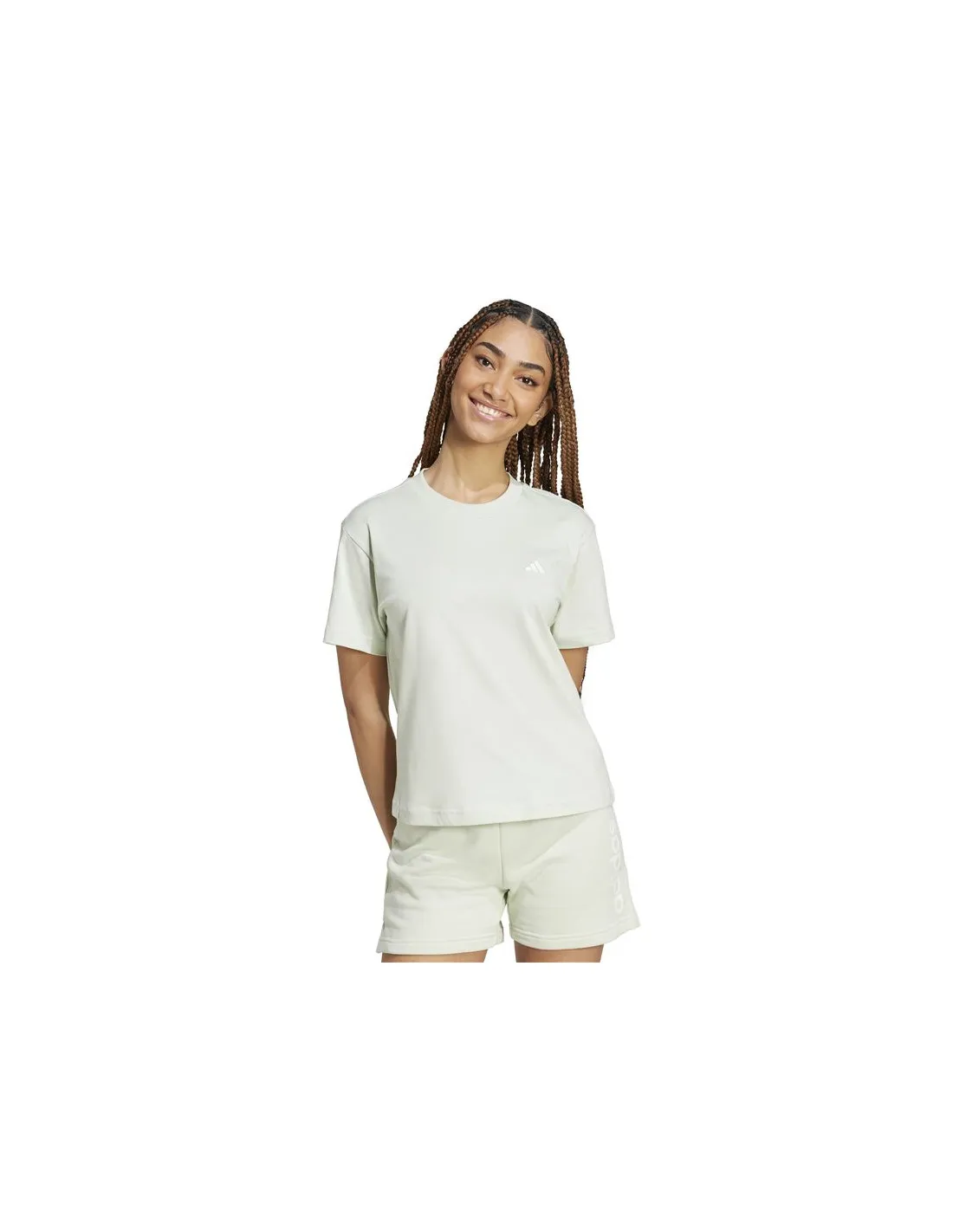 Camiseta adidas Essentials Small Logo Mujer Verde