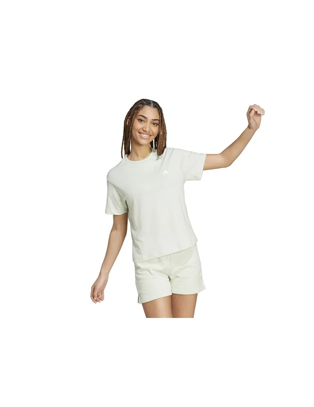 Camiseta adidas Essentials Small Logo Mujer Verde