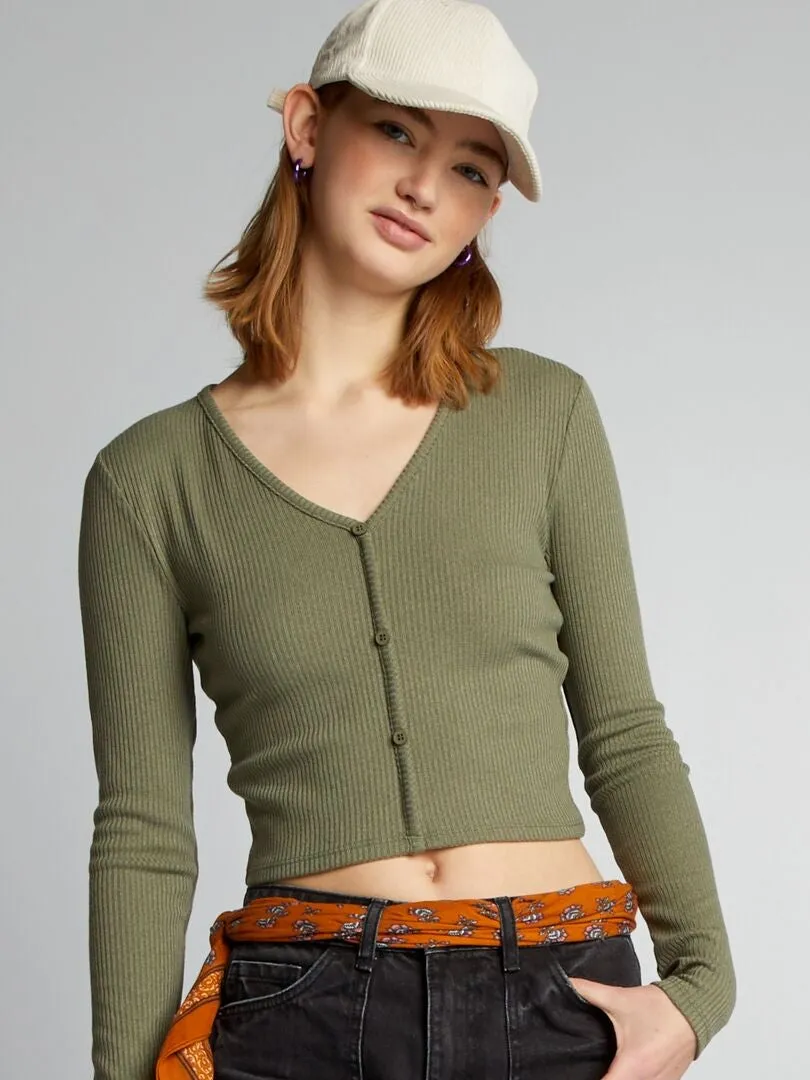 CAMISETA CORTA  VERDE