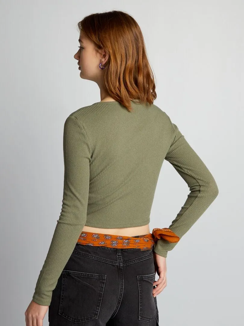 CAMISETA CORTA  VERDE