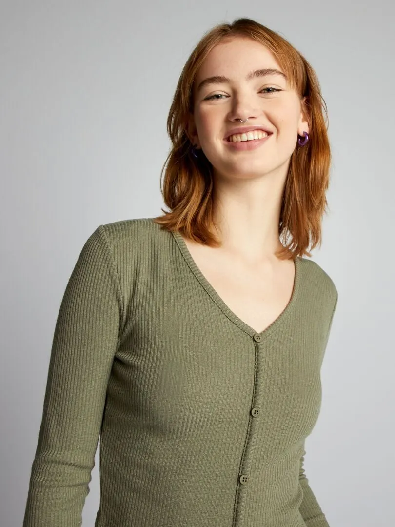 CAMISETA CORTA  VERDE