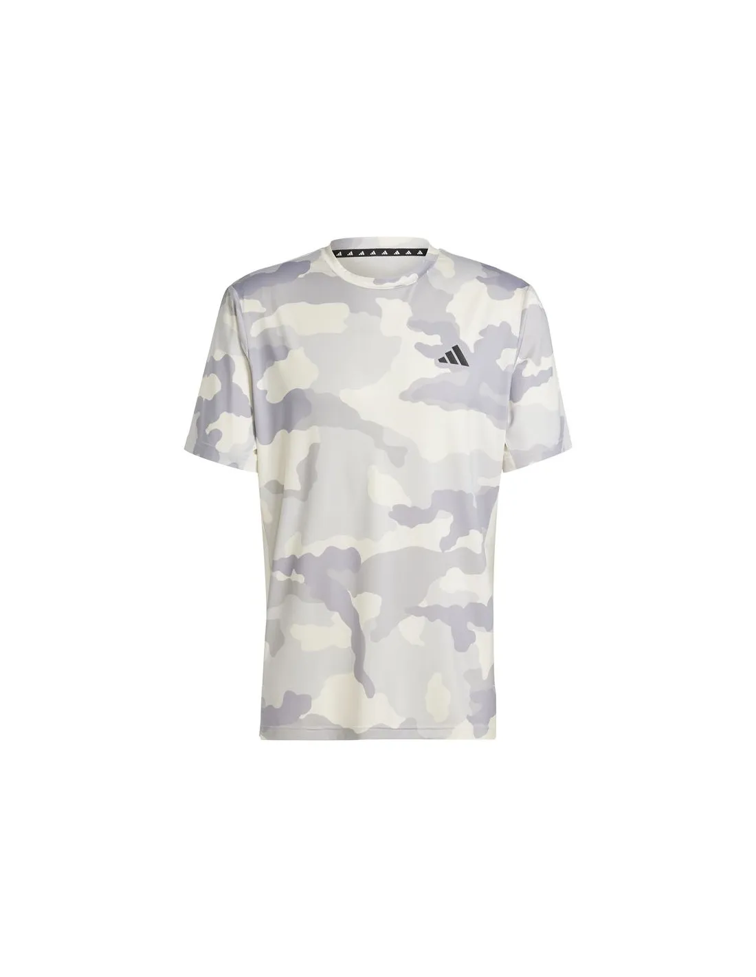 Camiseta de Fitness adidas Train Essentials Camo Aop Hombre Blanco