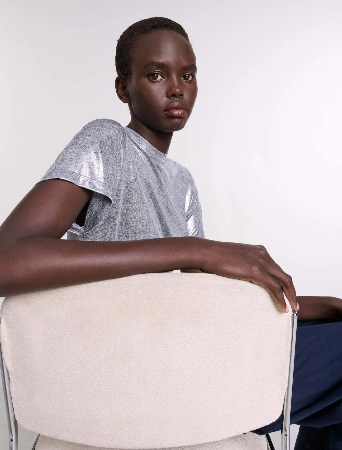 Camiseta de lamé