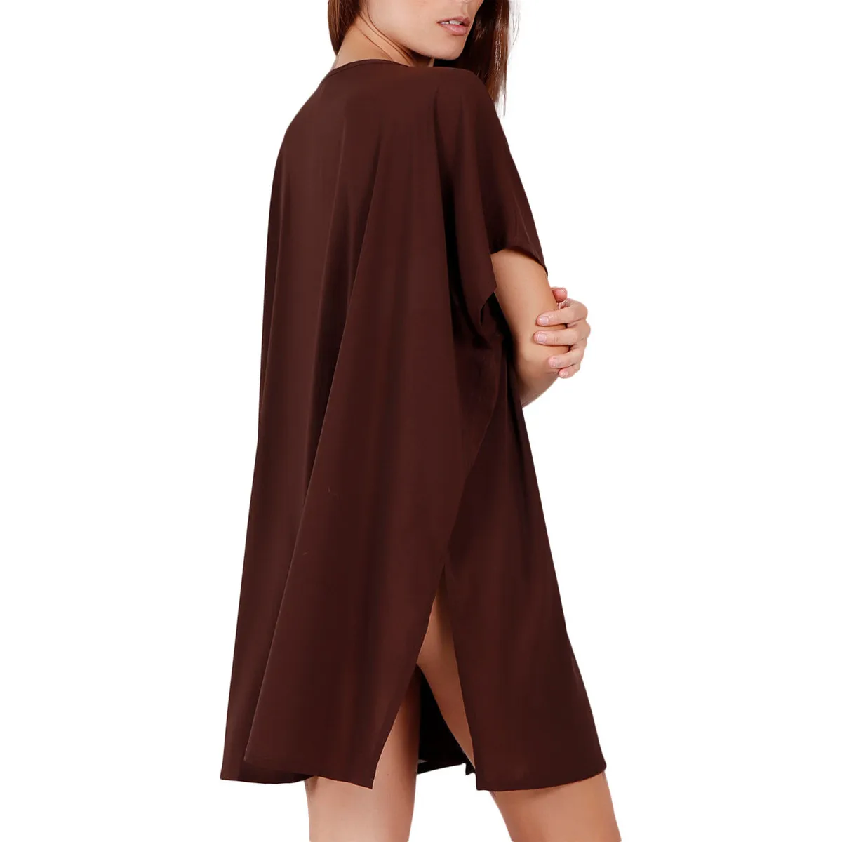 Camiseta de playa Bright Sequins chocolate
