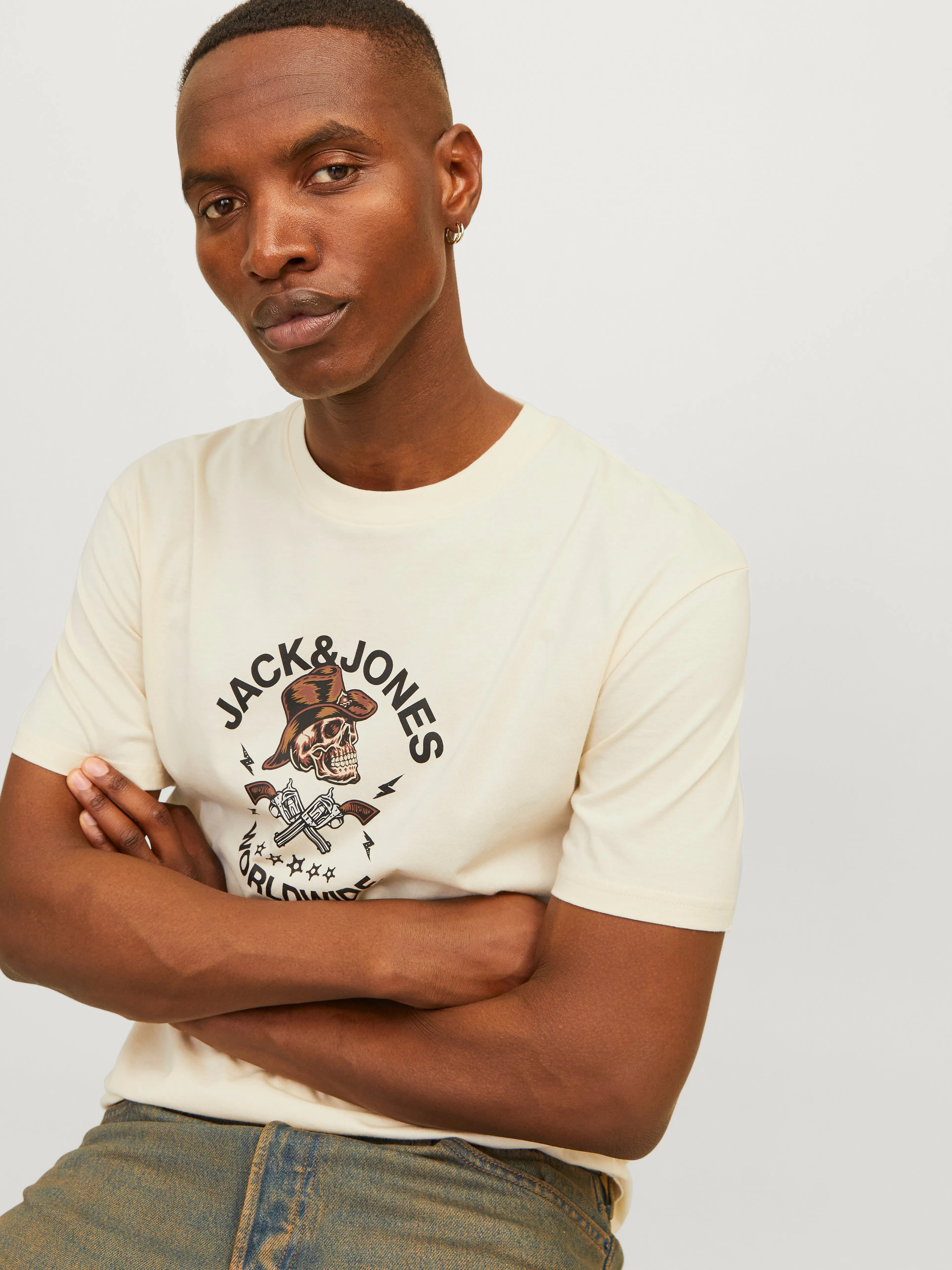 Camiseta Estampado Cuello redondo | Blanco | Jack & Jones®