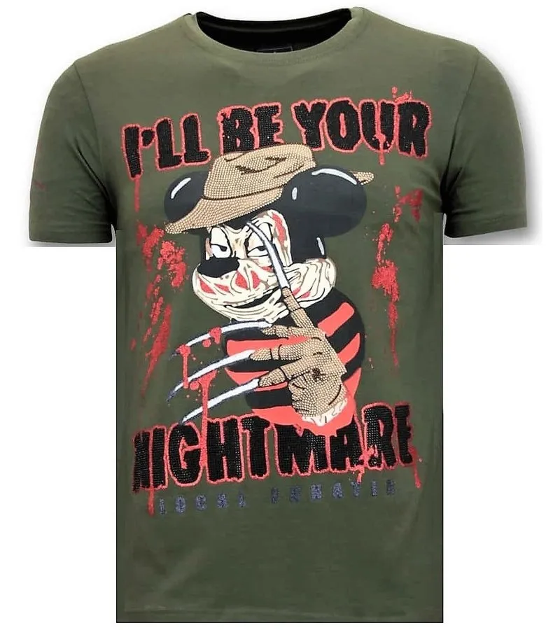 CAMISETA EXCLUSIVA HOMBRE  FREDDY KRUEGER  VERDE