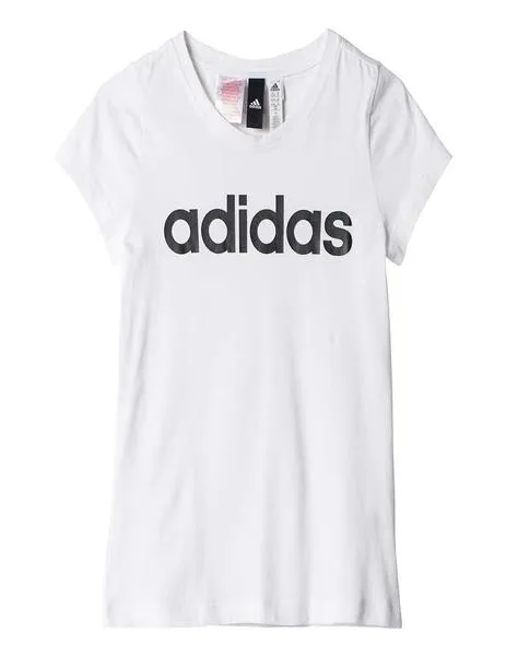 Camiseta Girl Adidas Linear Blanco