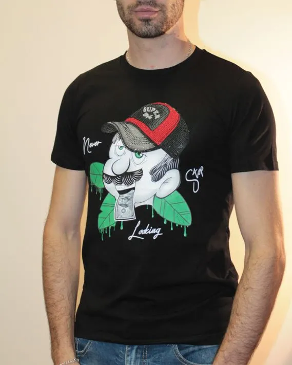 CAMISETA ORIGINAL HOMBRE LOWCOSTMANIA 5420 NEGRO