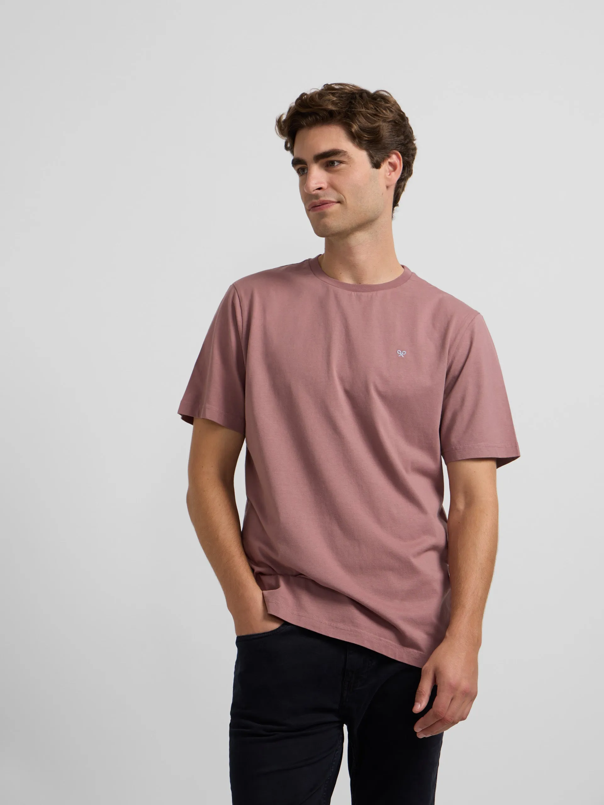 Camiseta raqueta circulo etnico burdeos