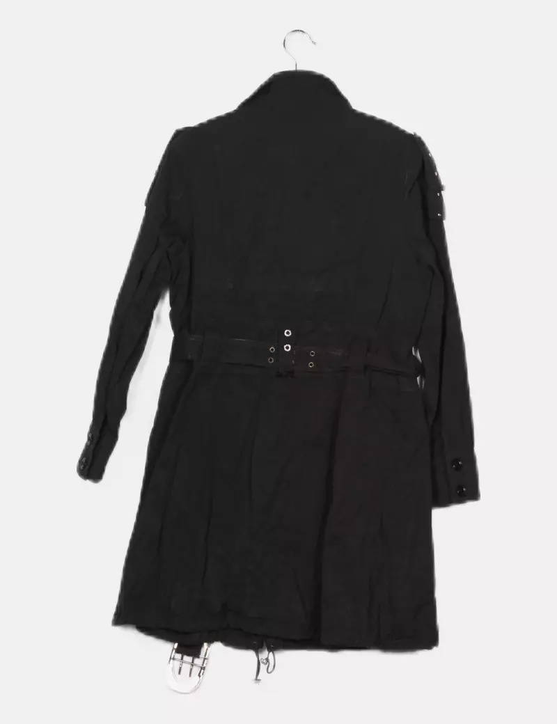 Caramelo Gabardina básica negra