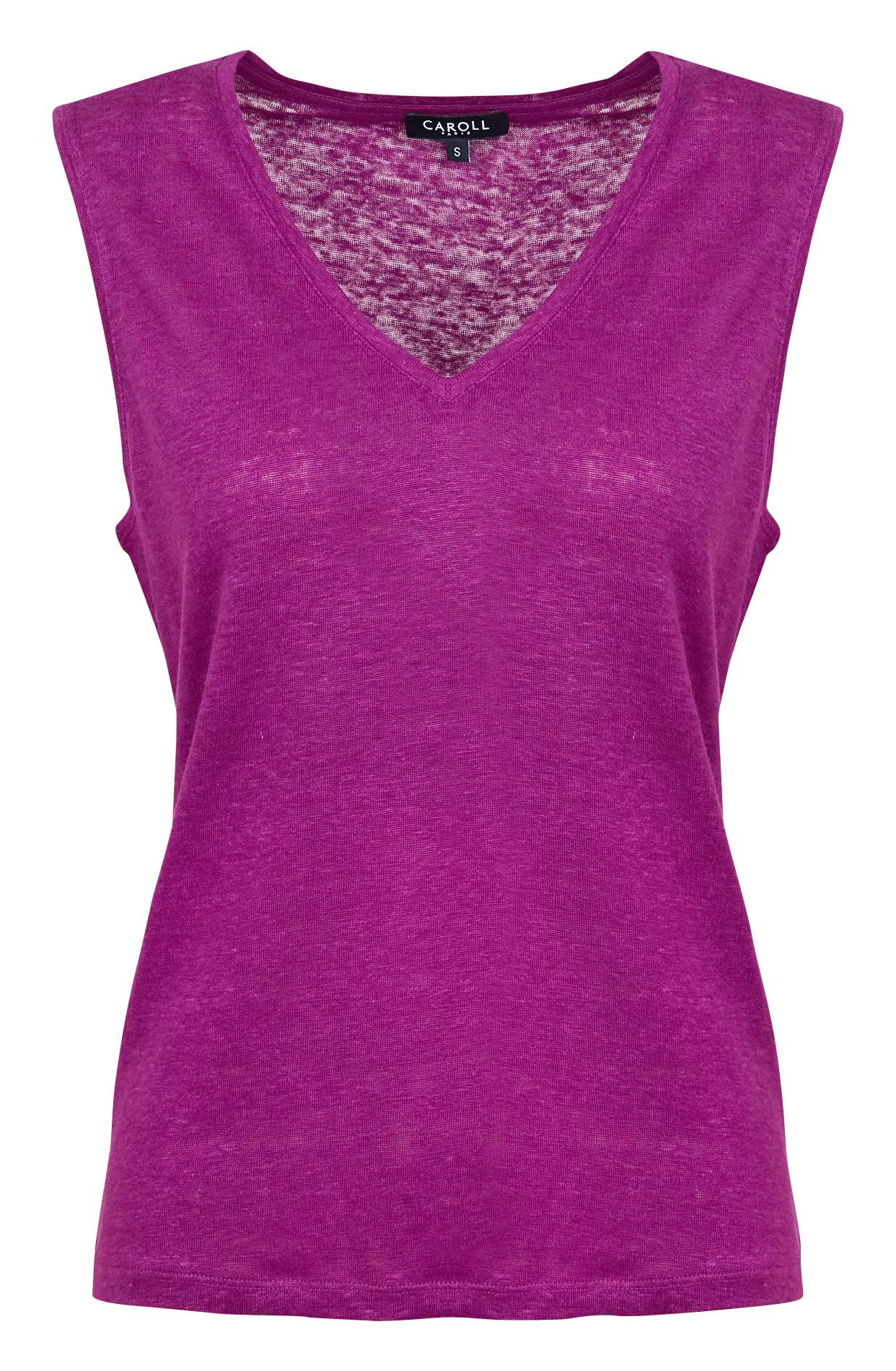 CAROLL TRYM  CAMISETA CON ESCOTE DE PICO EN VIOLETA
