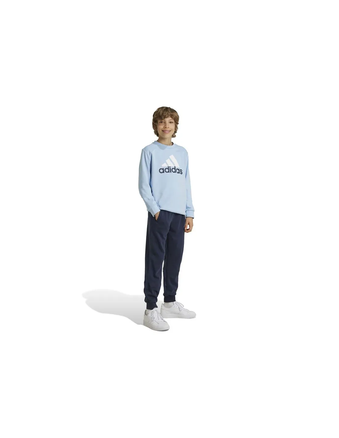 Chandal adidas Essentials Big Logo French Terry Infantil Azul/Blanco