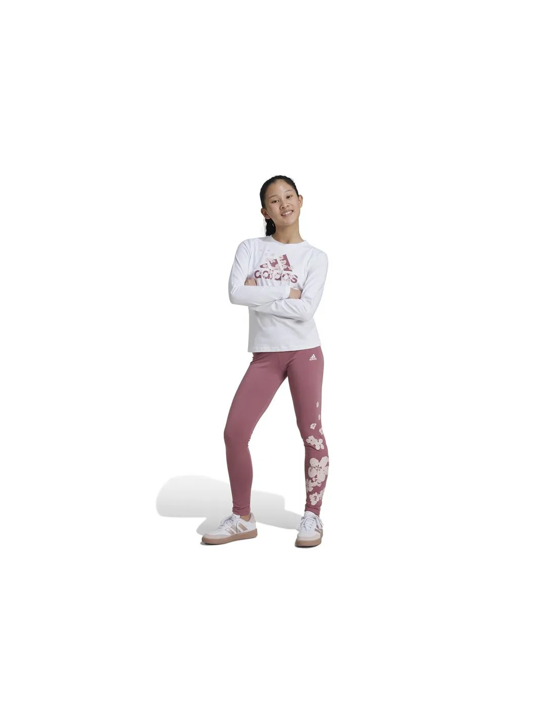 Chandal adidas Essentials Printed Set Niña Blanco