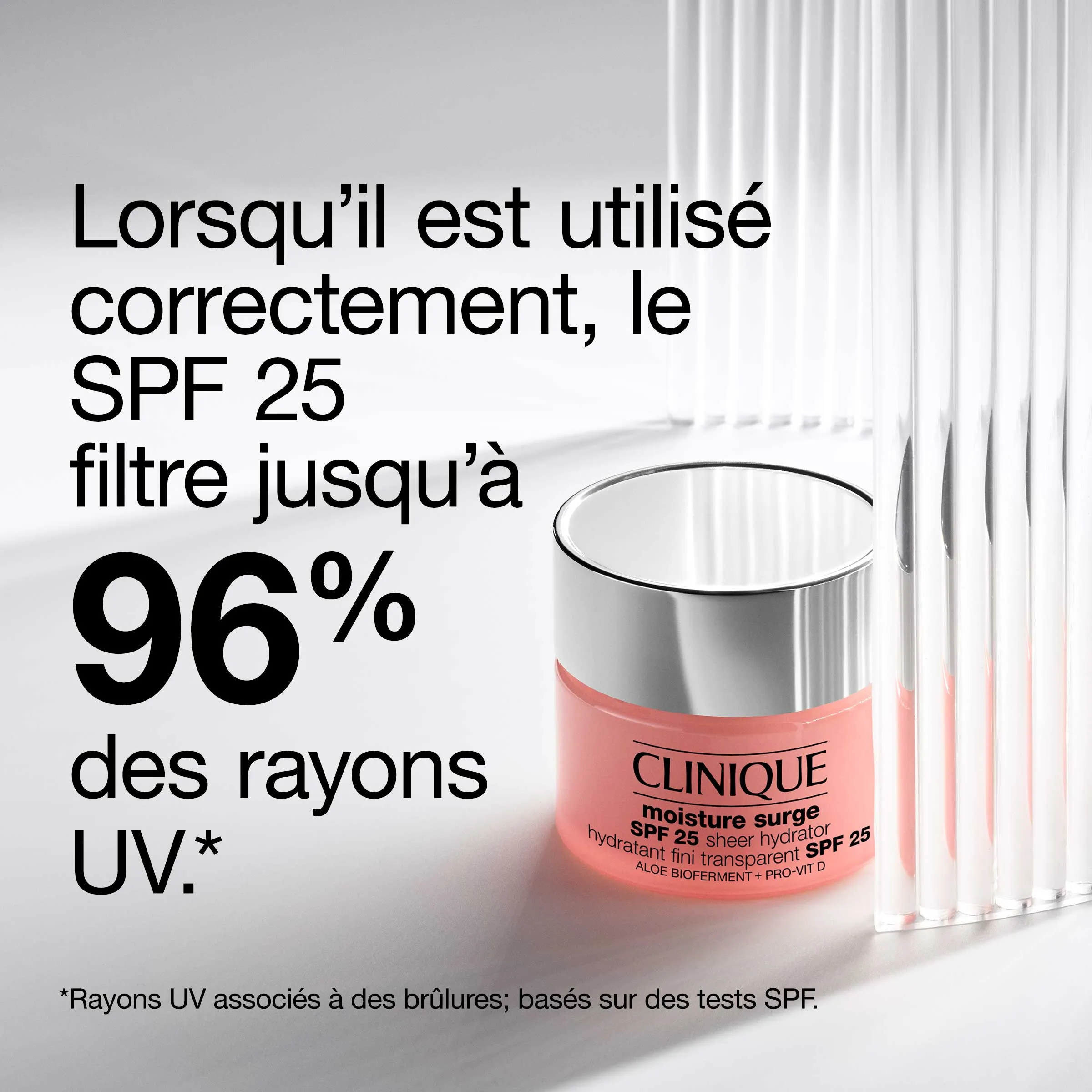 CLINIQUE MOISTURE SURGE (TM)  CREMA HIDRATANTE ACABADO TRANSPARENTE SPF 25