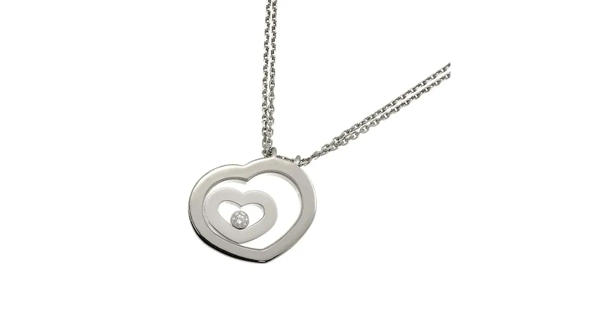 Collar de diamante en forma de corazón Chopard Happy Spirit Dorado 