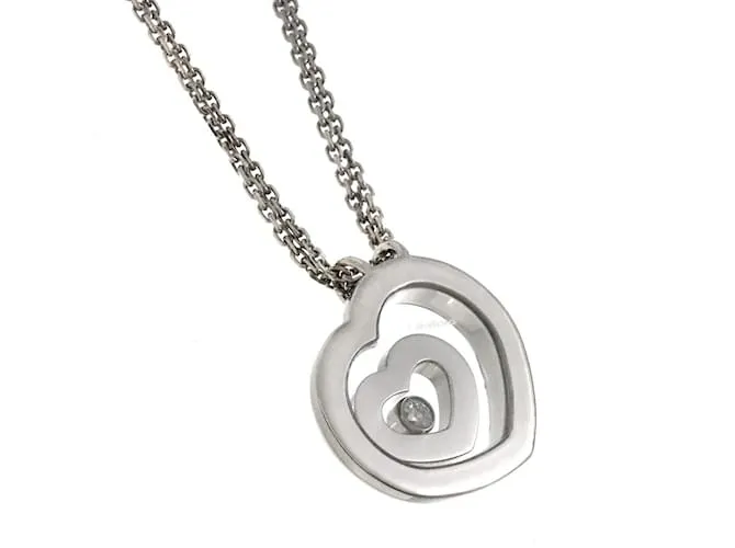 Collar de diamante en forma de corazón Chopard Happy Spirit Dorado 