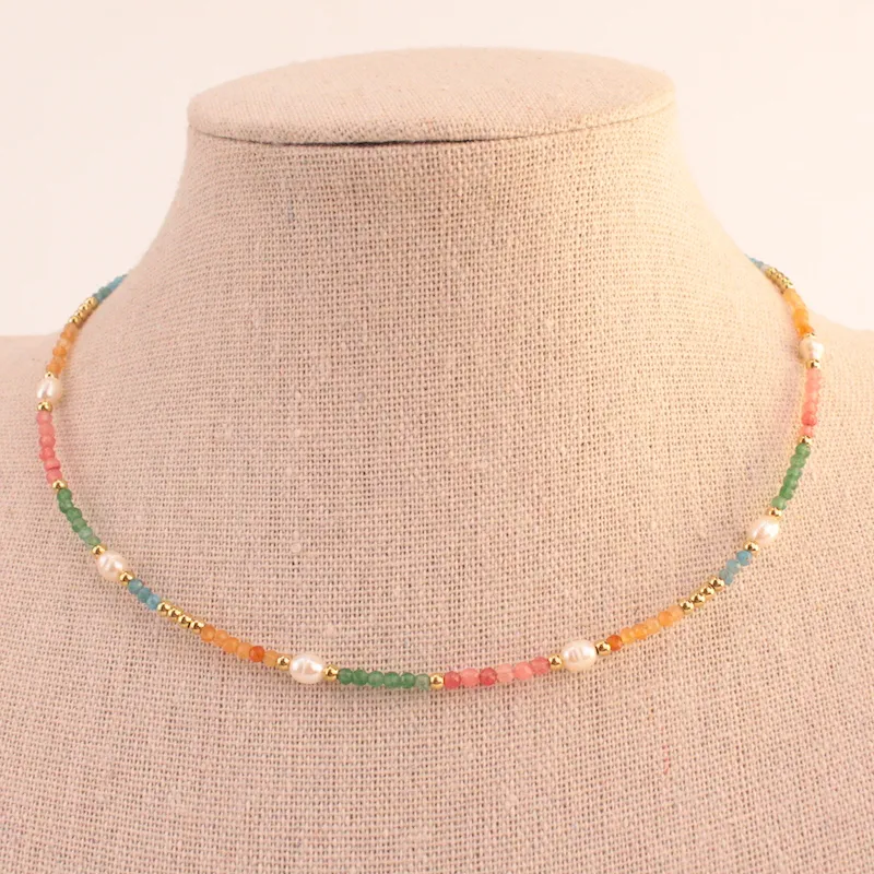 COLLAR MULTICOLOR PERLA Y PIEDRA 12096804