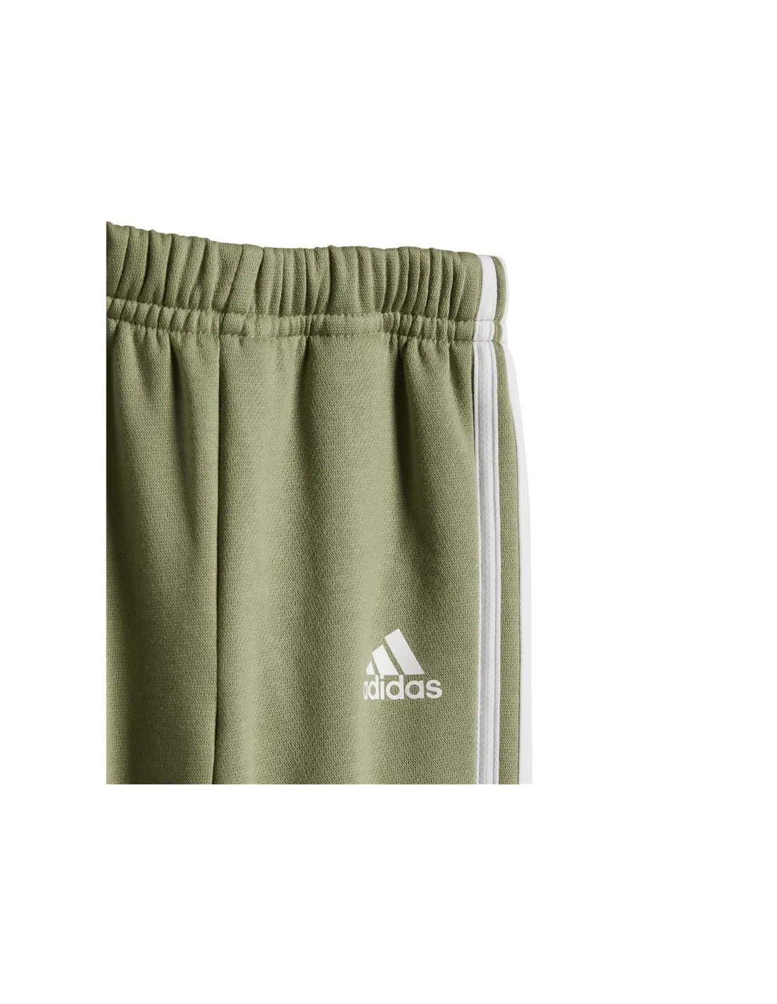 Conjunto adidas Essentials 3 Bandas Full Zip Fleece Infantil Beige