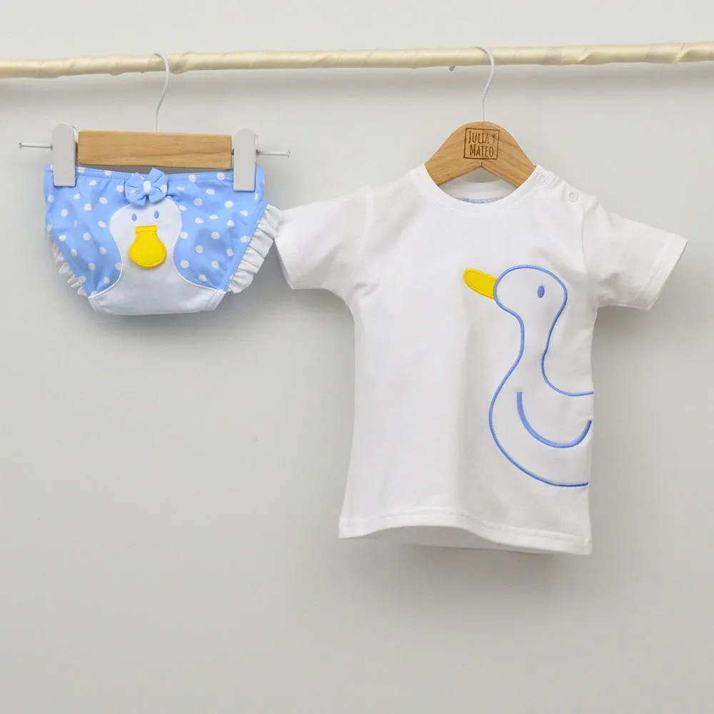 Conjunto camiseta y culetín Bebé Mi patito