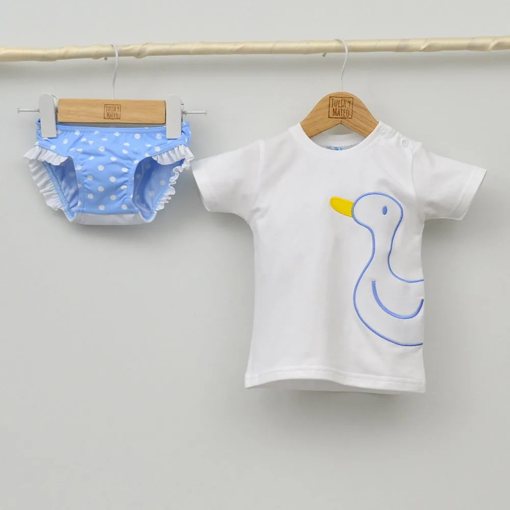 Conjunto camiseta y culetín Bebé Mi patito