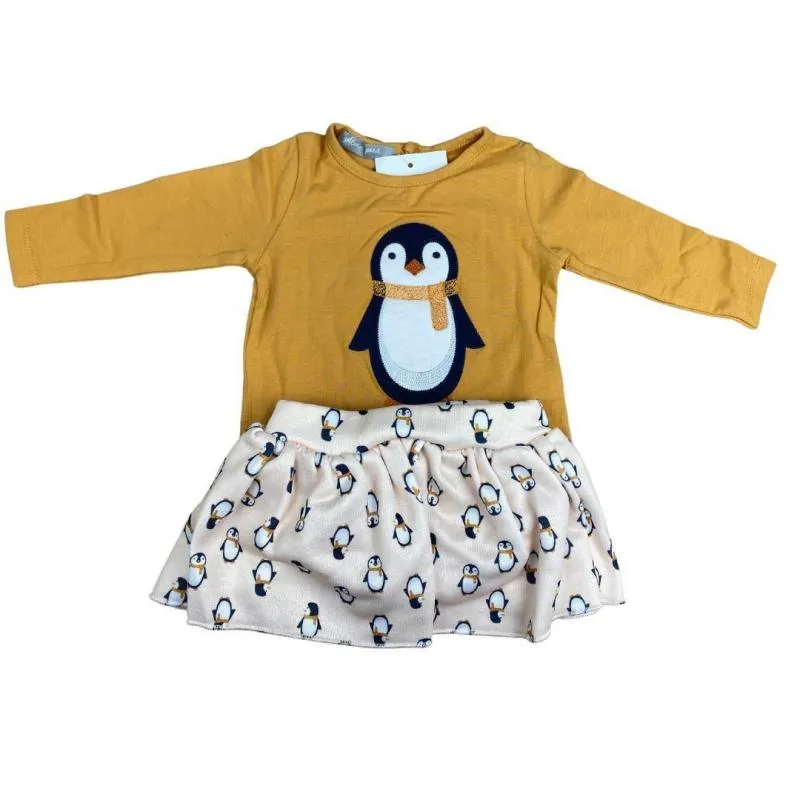 Conjunto de ropa para bebe pingüinos