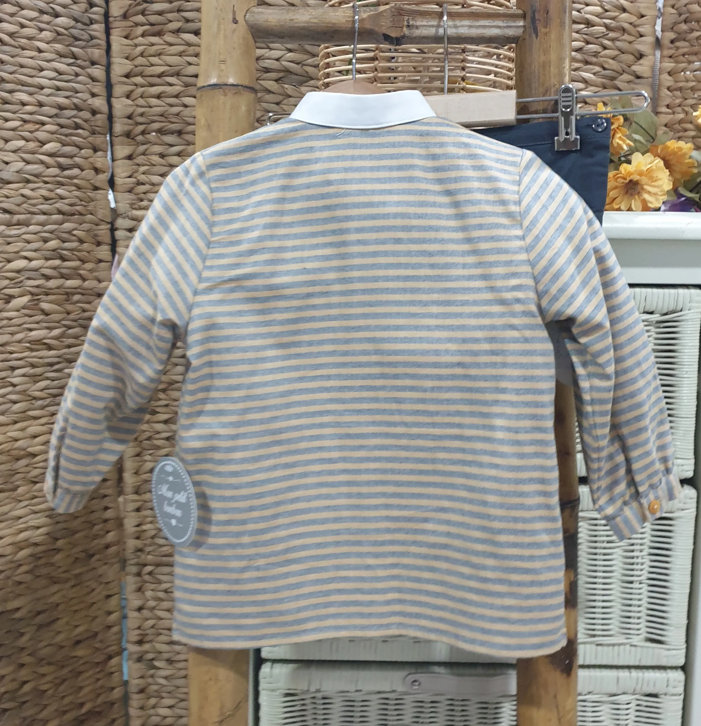 Conjunto Niño Bombacho + Blusa Rayas R230247