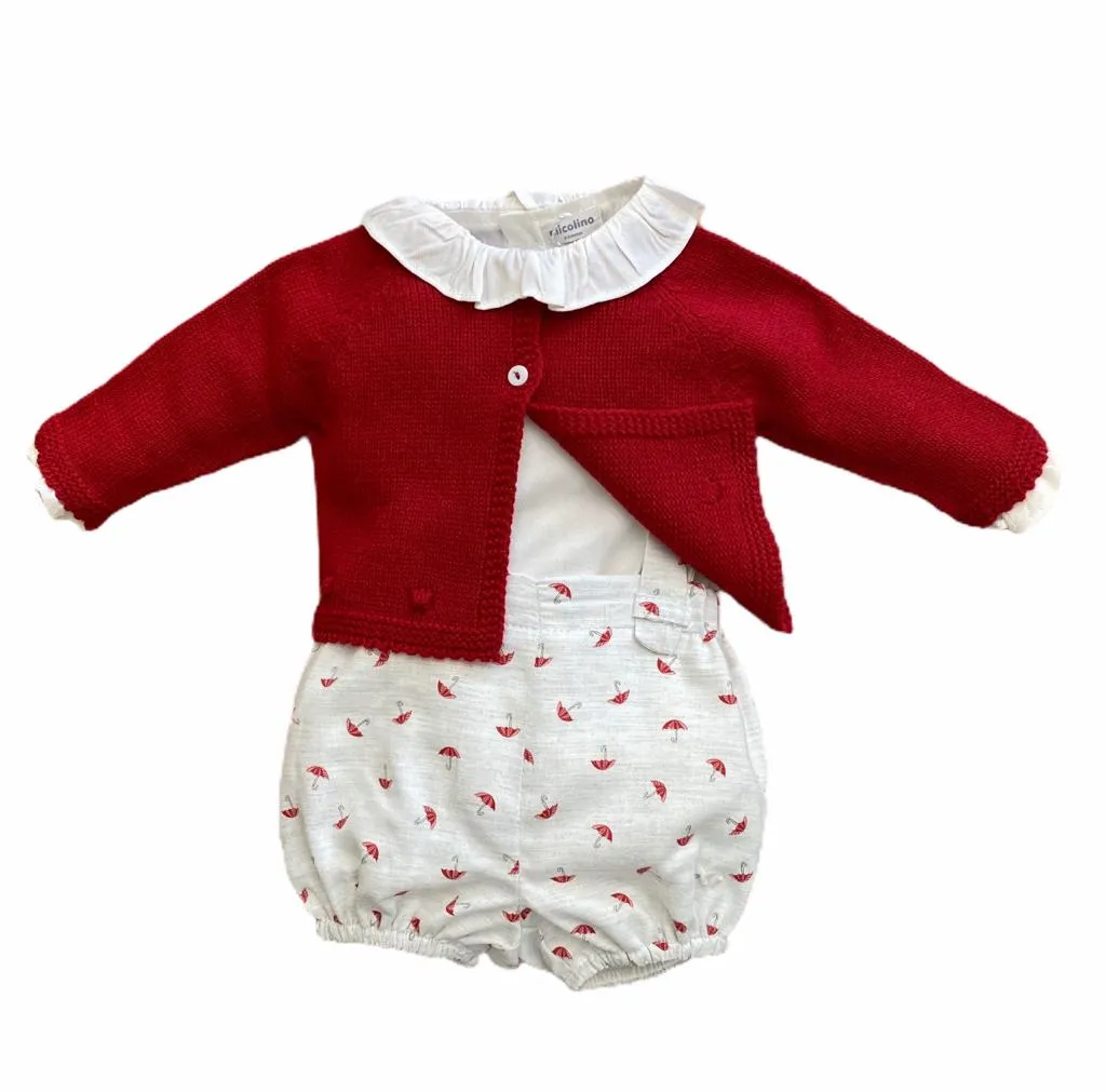 Conjunto para niño ideal primeras puestas Pimentón