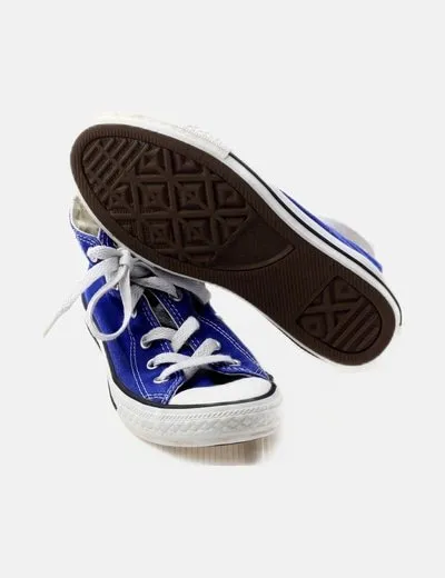 Converse Zapatilla azul alta acordonada