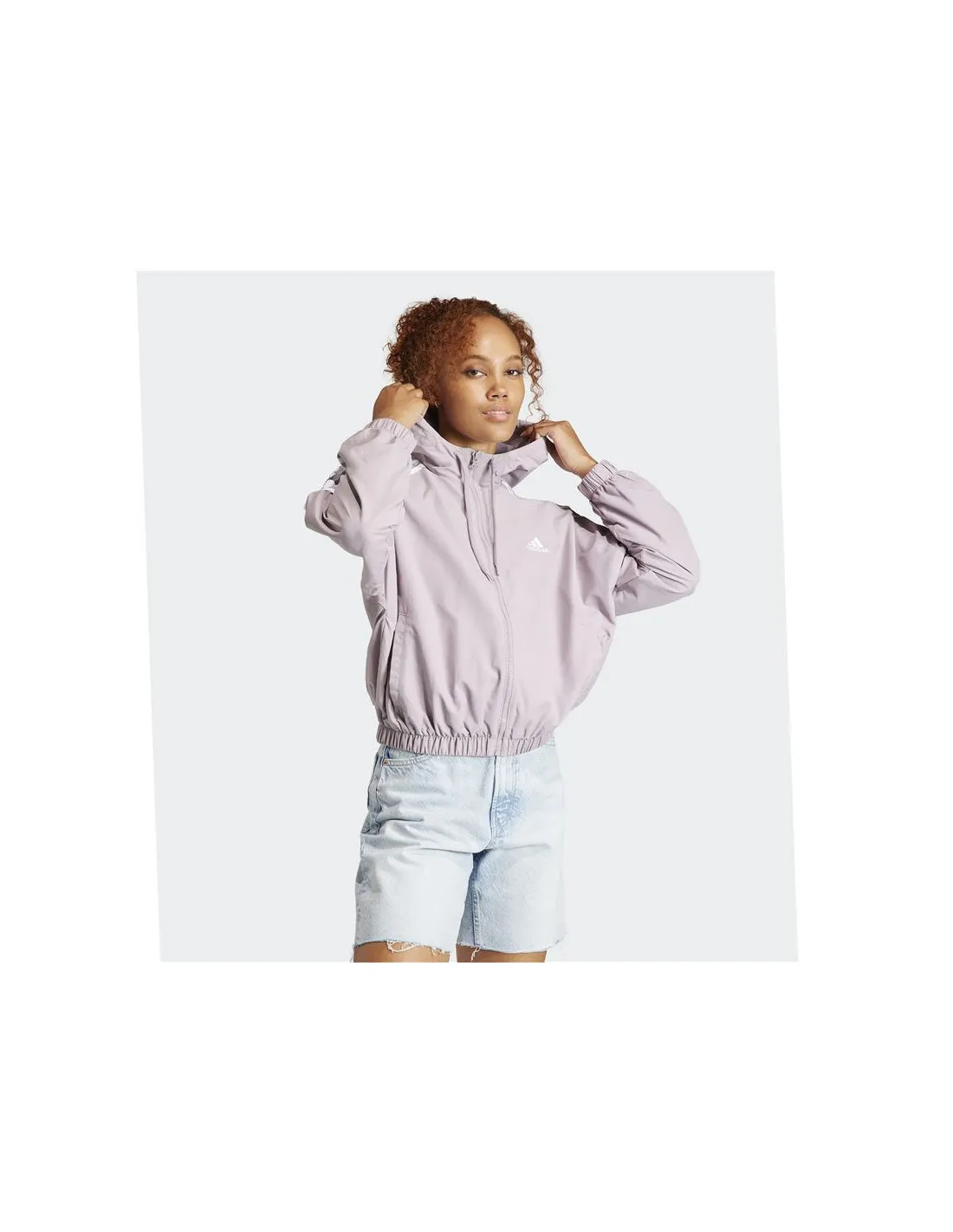 Cortavientos adidas Essentials Woven 3 Bandas Mujer Lila