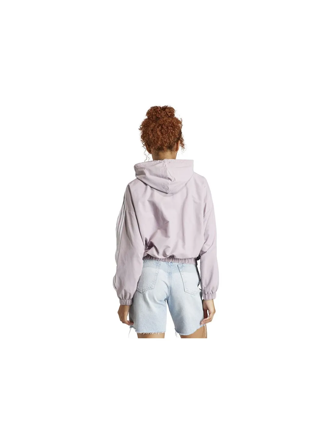 Cortavientos adidas Essentials Woven 3 Bandas Mujer Lila