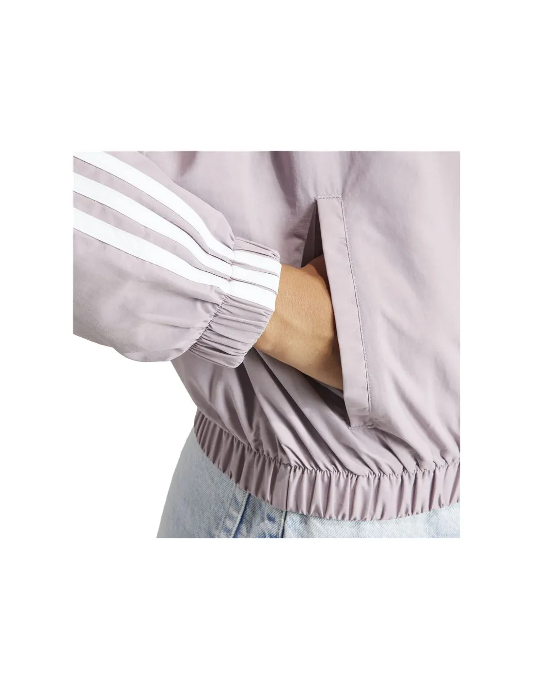 Cortavientos adidas Essentials Woven 3 Bandas Mujer Lila