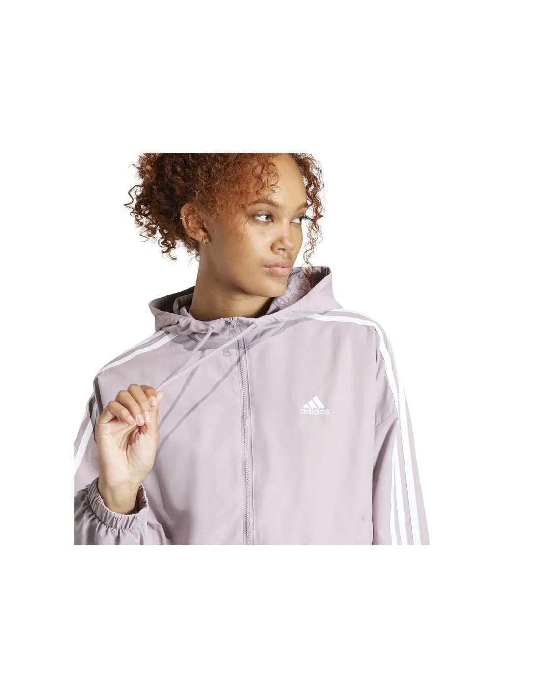 Cortavientos adidas Essentials Woven 3 Bandas Mujer Lila