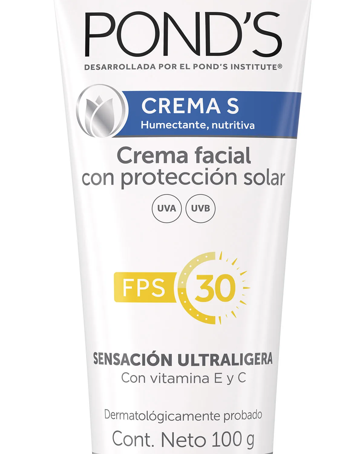 Crema Facial Ponds S FPS 30 x 100 Gr