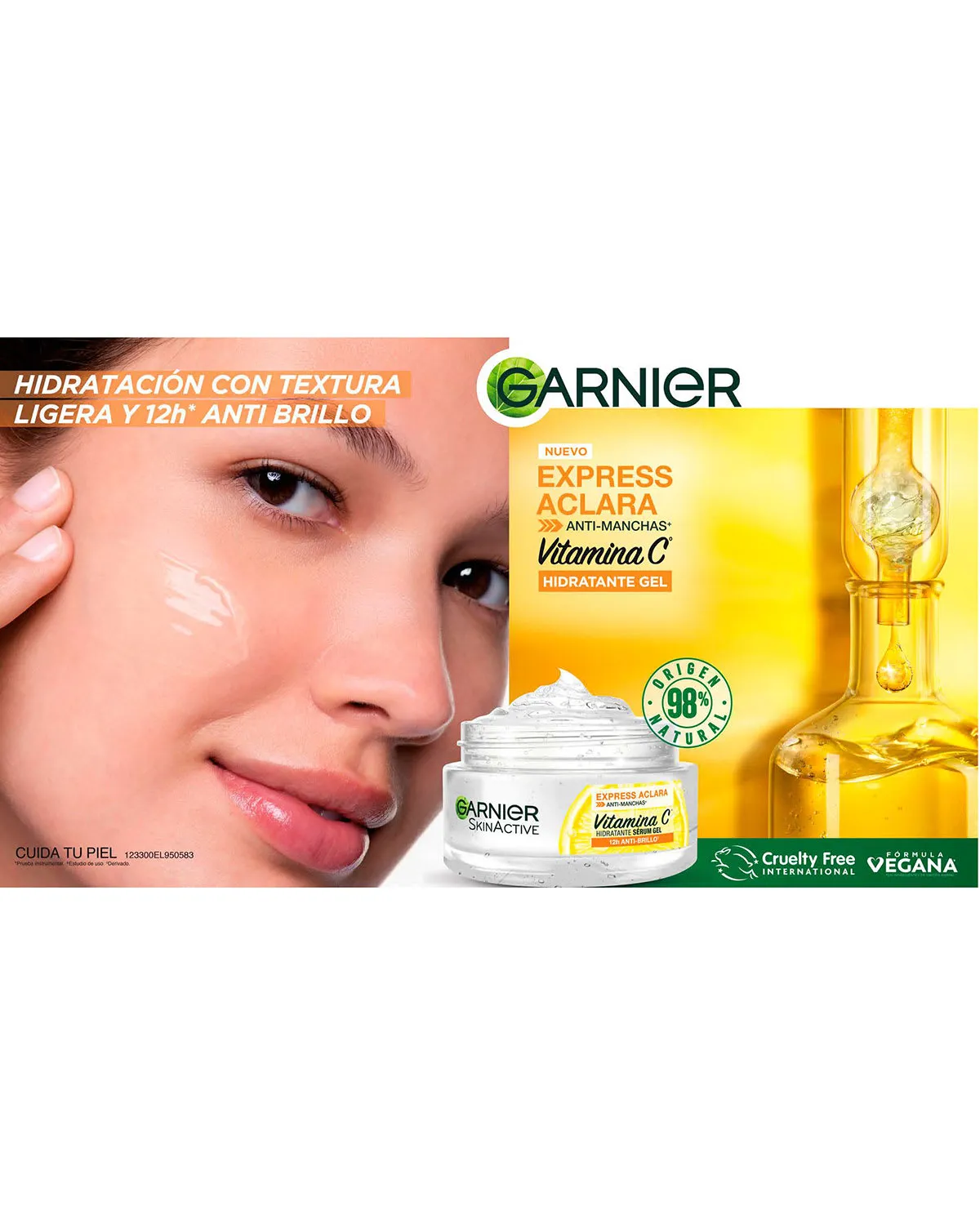 Crema Hidratante Express Aclara Garnier Skin Active