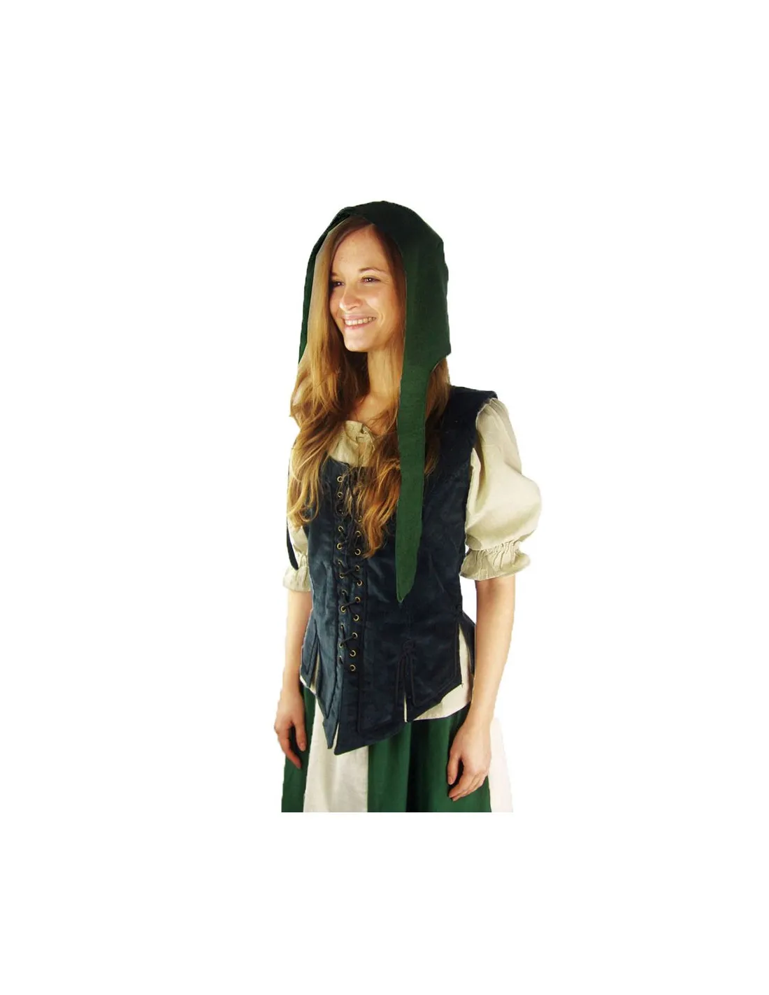 Crespina medieval mujer modelo Alex, verde