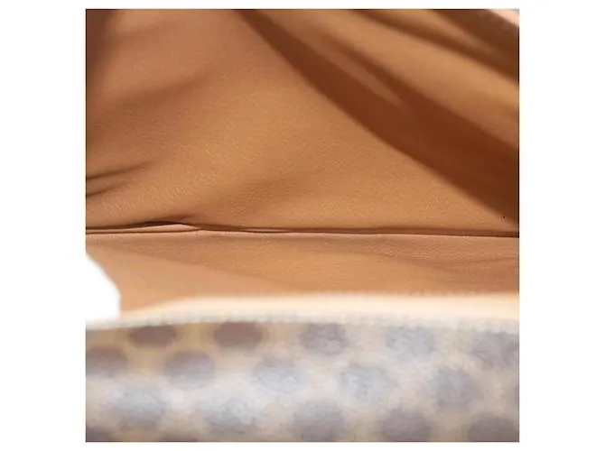 Céline CELINE Macadam Canvas Clutch Bag PVC Leather Marrón Auth 63592 Castaño 