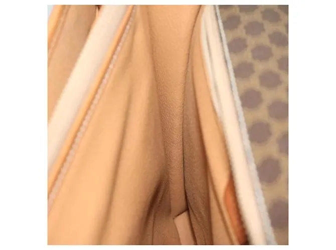 Céline CELINE Macadam Canvas Clutch Bag PVC Leather Marrón Auth 63592 Castaño 