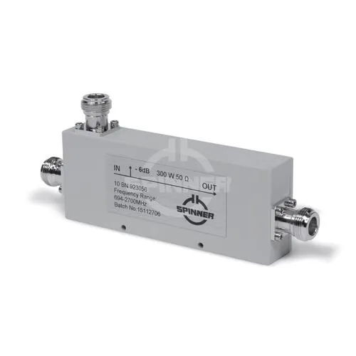 DIVISOR DE POTENCIA COAXIAL ASIM&EACUTE;TRICO 6 DB IP65 300 W 6942700 MHZ N HEMBRA