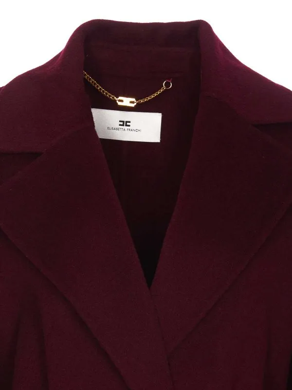 ELISABETTA FRANCHI GABARDINA  ROJO OSCURO