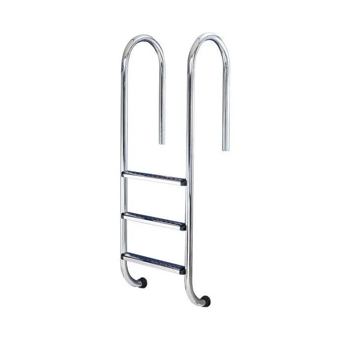 Escalera Muro Piscina Privada 3 Peldaños Electropulido